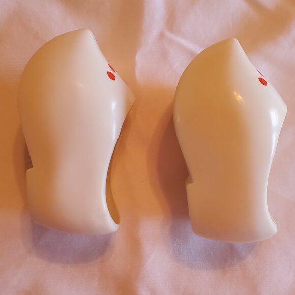 Vintage CPK Cabbage Patch Kids Holland White Tulip Hearts Dutch CLOGS Shoes - Picture 5 of 5